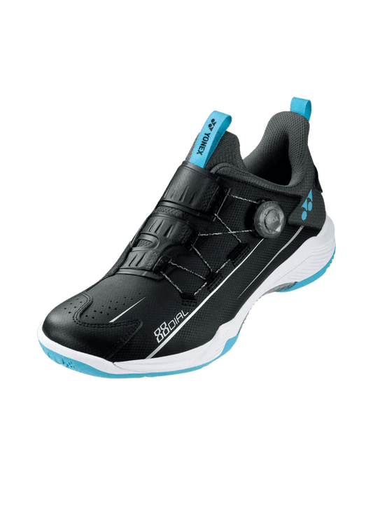 Yonex Badminton Shoe 88 Dial 2 Wide Unisex (Black/Ice blue) - Nexus Badminton