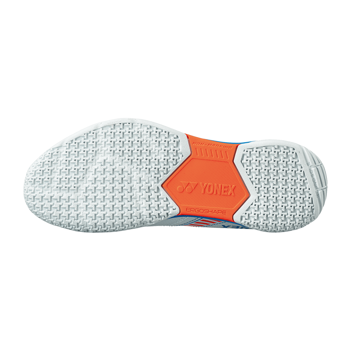 Yonex Badminton Shoe Power Cushion Strider Flow Lace Junior (White/Sky Blue) - Nexus Badminton