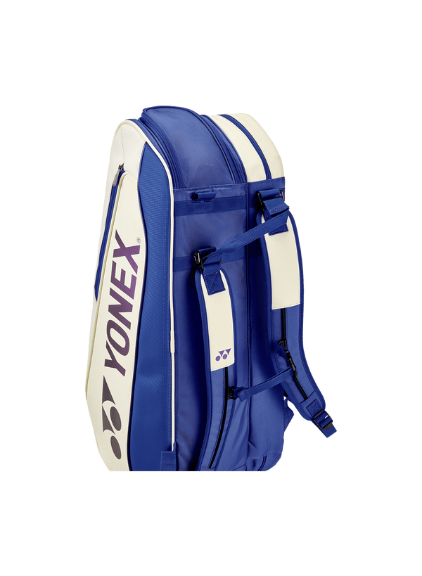 Yonex Expert 6 Racquet Bag (White/Deep Blue) - Nexus Badminton