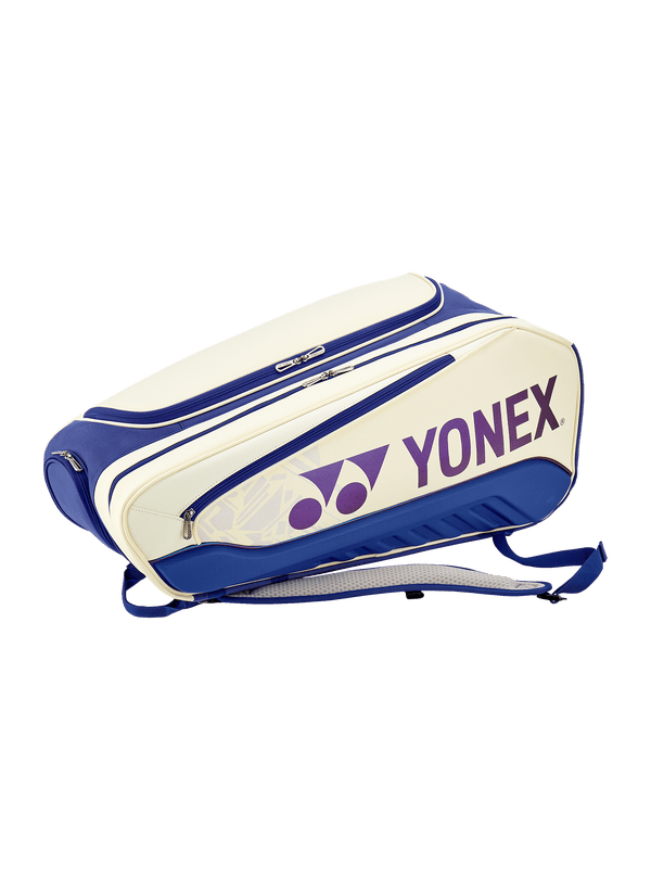 Yonex Expert 6 Racquet Bag (White/Deep Blue) - Nexus Badminton