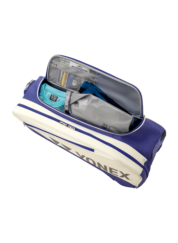 Yonex Expert 6 Racquet Bag (White/Deep Blue) - Nexus Badminton