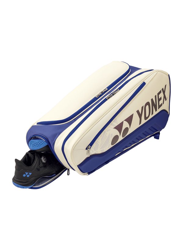Yonex Expert 6 Racquet Bag (White/Deep Blue) - Nexus Badminton