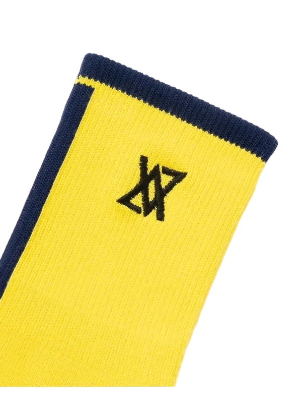 Yonex Sports Crew Socks 19248 (Laser Yellow) - VA Edition VA logo detail