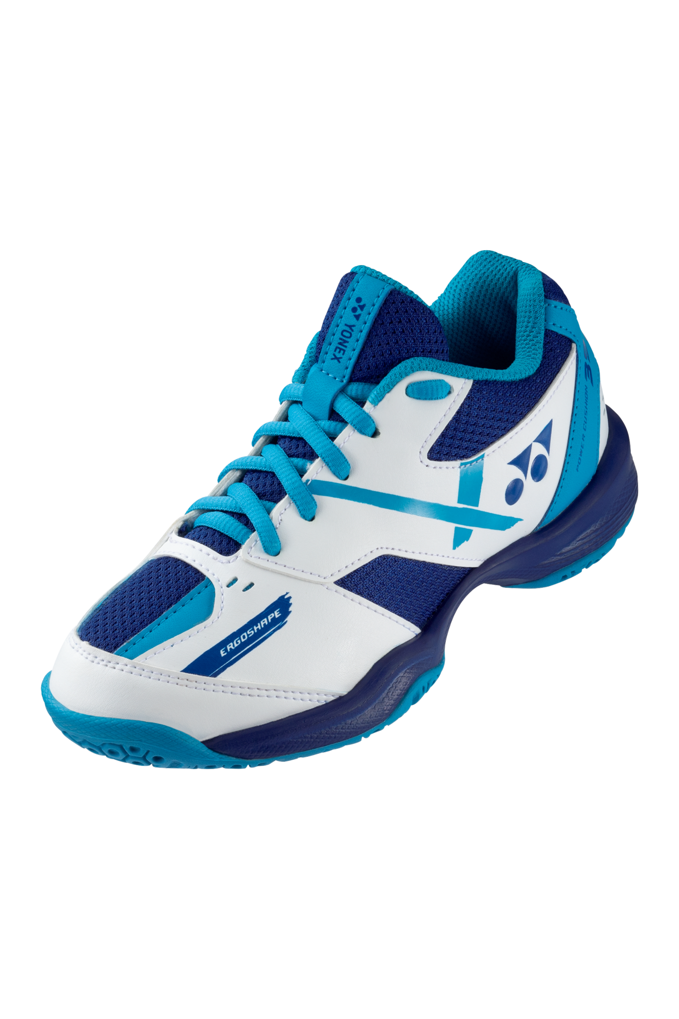 Yonex Badminton Shoe Power Cushion 39 Junior (White/Blue) - Nexus Badminton