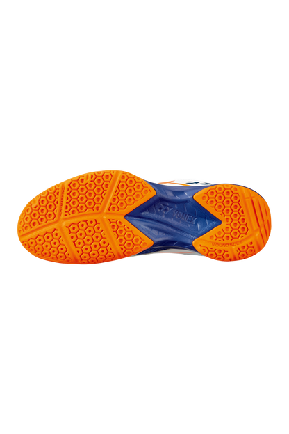 Yonex Badminton Shoe Power Cushion 39 (White/Orange) - Nexus Badminton