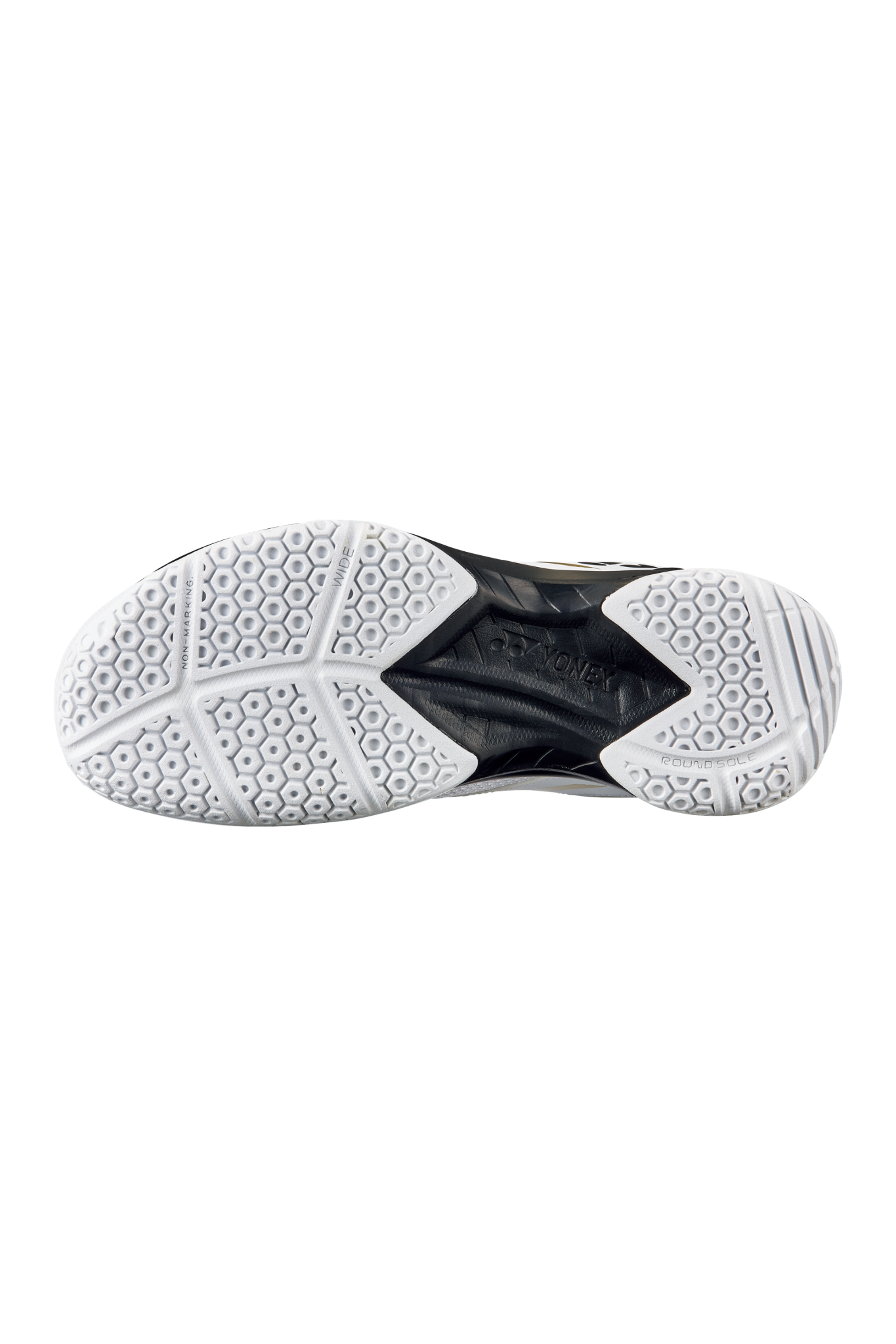 Yonex Badminton Shoe Power Cushion 39 Wide (White/Gold) - Nexus Badminton