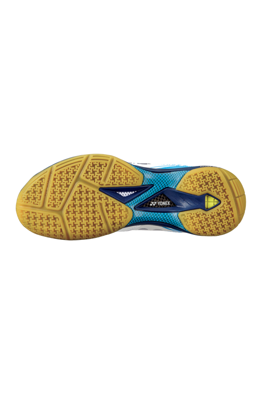 Yonex Badminton Shoe Power Cushion 65Z3 Men (White/Ocean Blue) - Nexus Badminton
