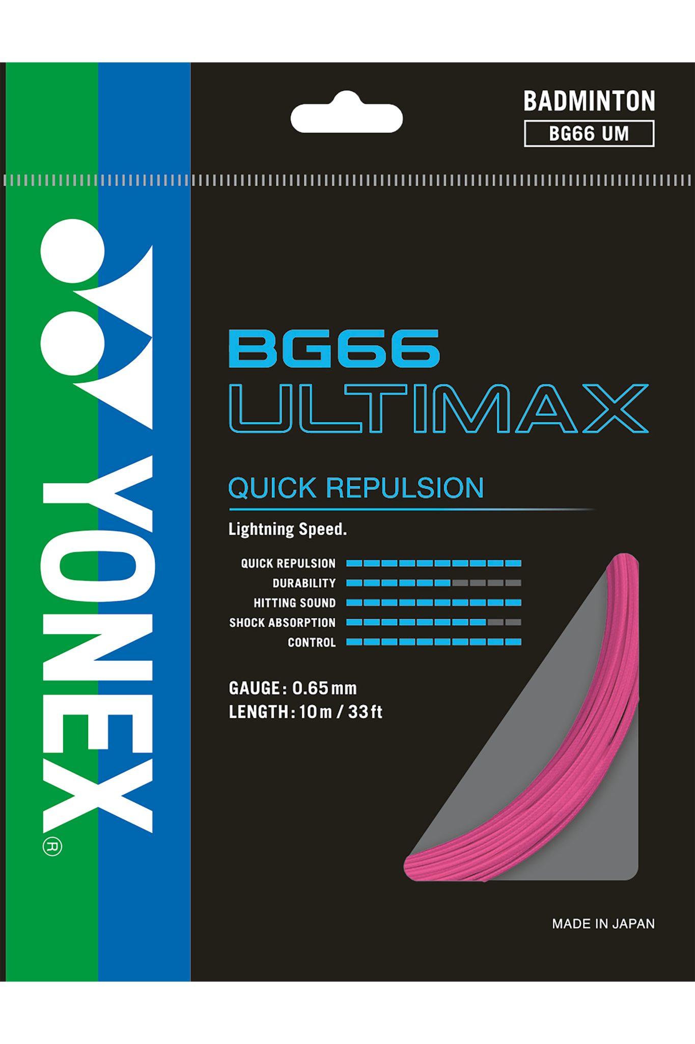 Yonex Badminton String BG66 Ultimax - 10m Set & 200m Reel - Nexus Badminton