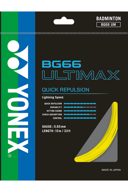 Yonex Badminton String BG66 Ultimax - 10m Set & 200m Reel - Nexus Badminton