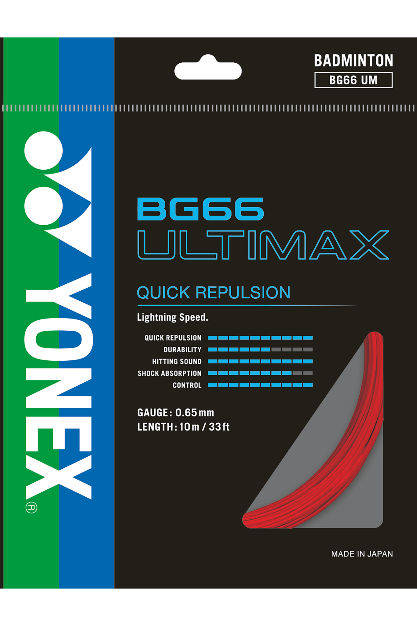 Yonex Badminton String BG66 Ultimax - 10m Set & 200m Reel - Nexus Badminton
