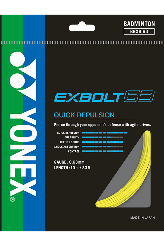 Yonex Badminton String Exbolt 63 - 10m Set & 200m Reel - Nexus Badminton