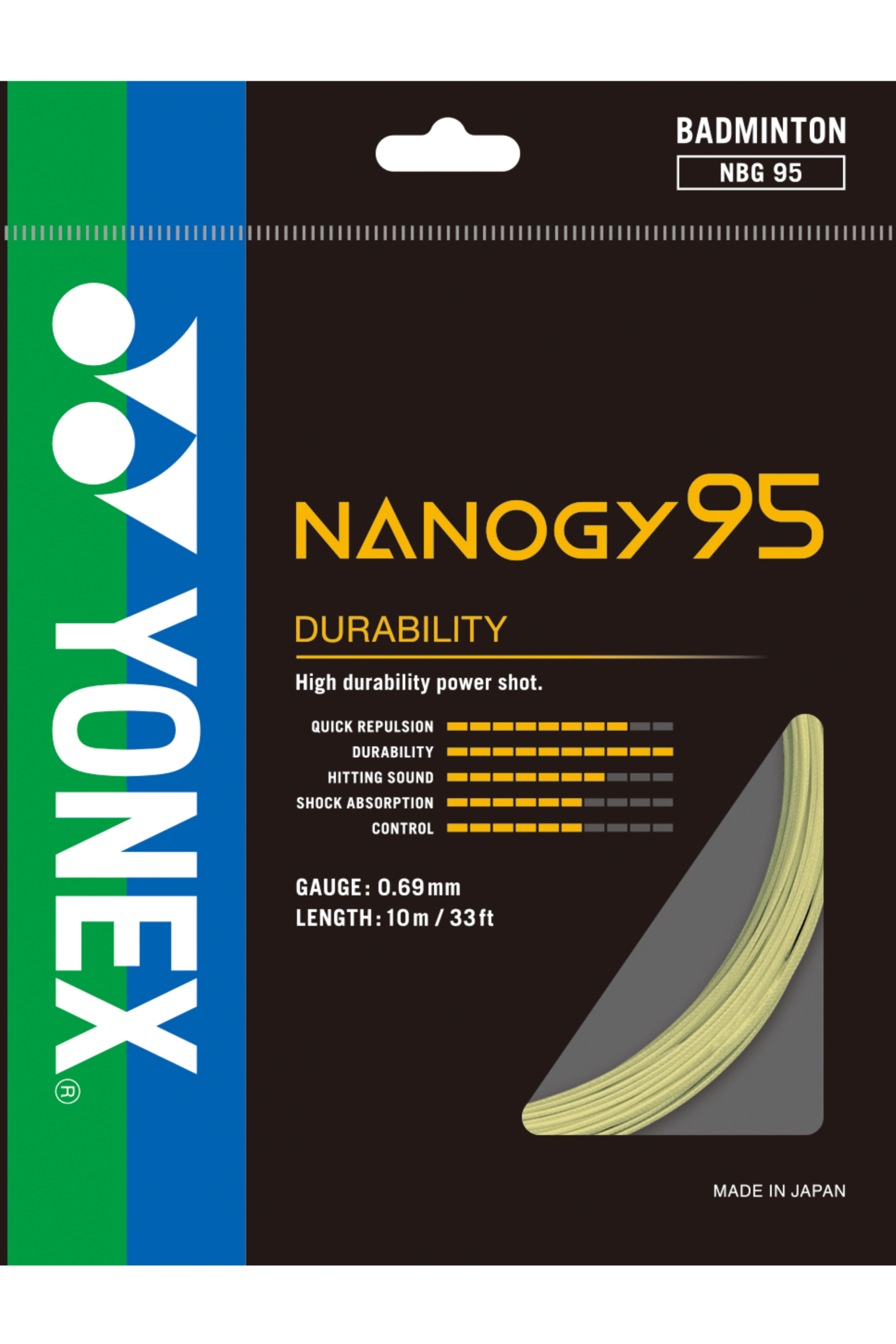 Yonex Badminton String Nanogy 95 - 10m Set & 200m Reel – Nexus