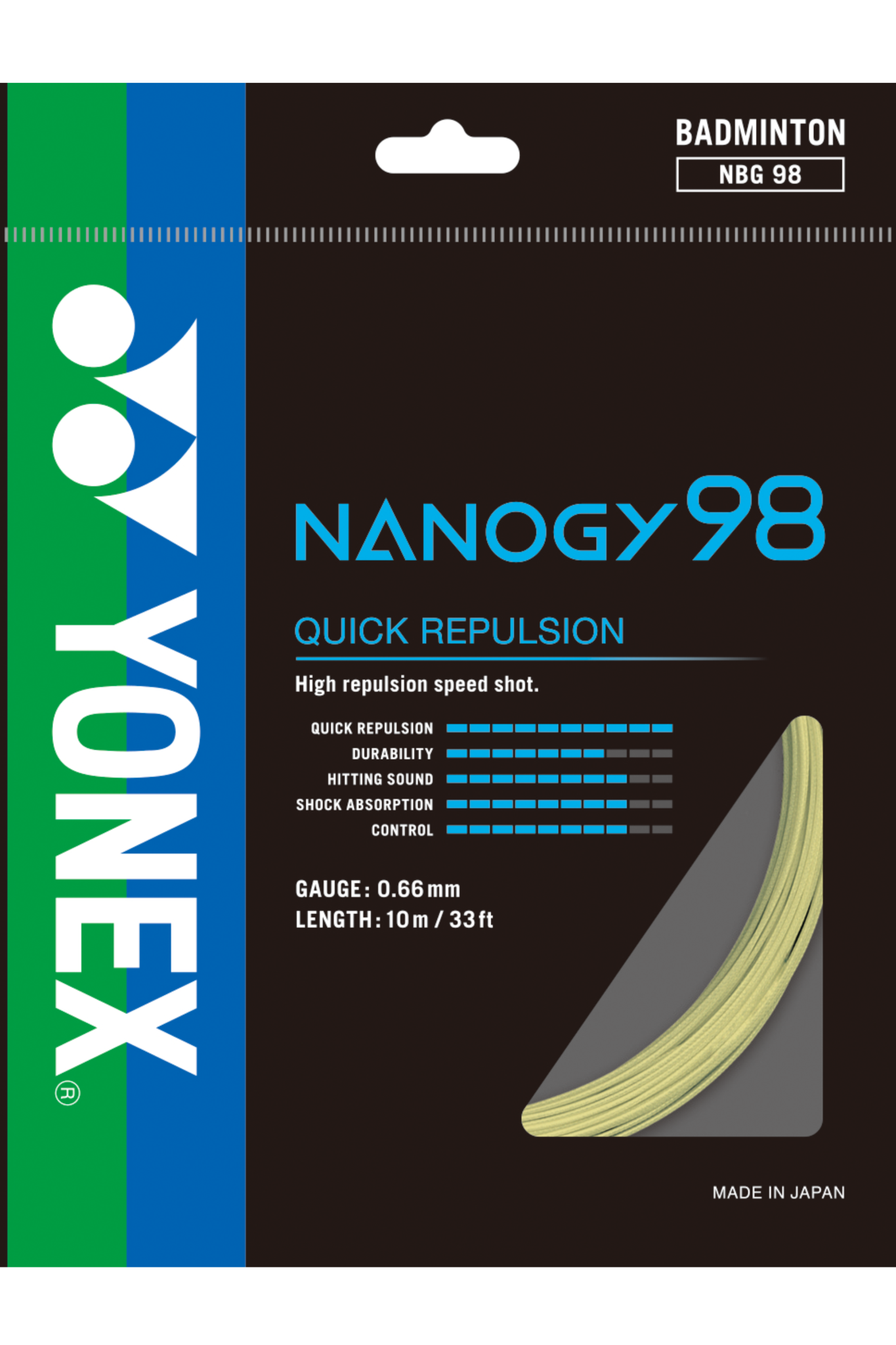 Yonex Badminton String Nanogy 98 - 10m Set & 200m Reel – Nexus Badminton
