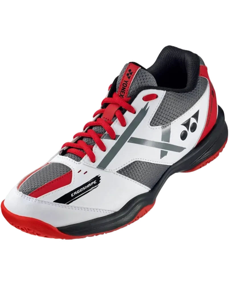 Yonex Badminton Shoe Power Cushion 39 Wide Unisex (White/Red)