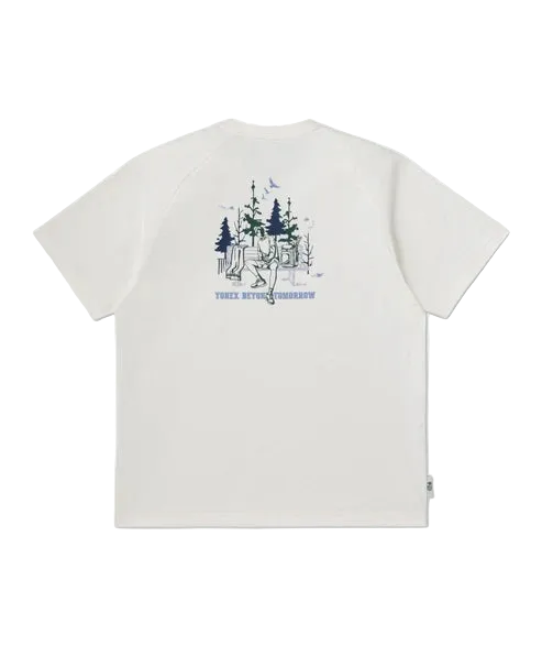 Yonex Unisex T-Shirt 16946 Pearl Beige back view