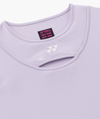 Yonex Women's T-Shirt 16949 Pale Lilac collar detail