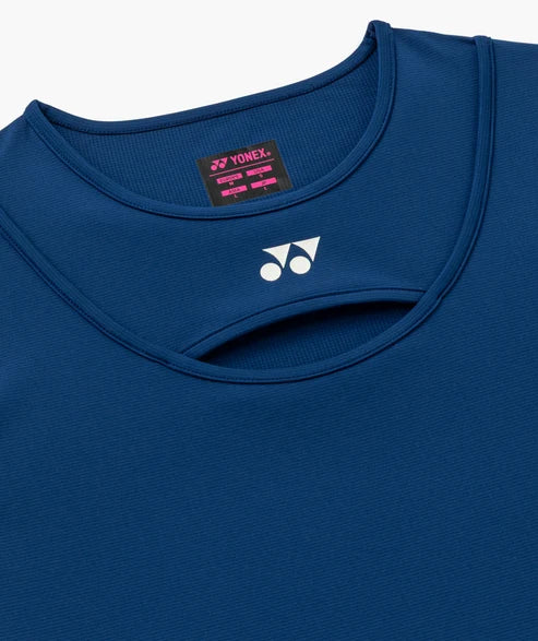 Yonex Women's T-Shirt 16949 Dark Navy collar detail