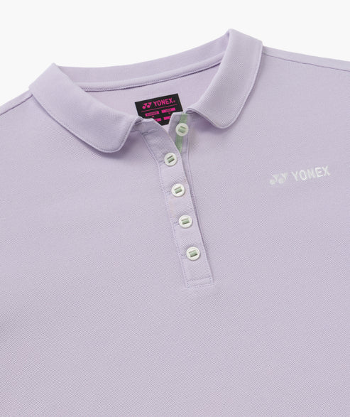 Yonex Women's Polo Shirt 21006 Pale Lilac collar detail