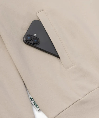 Yonex Unisex Warm-Up Jacket 31063 Light Brown pocket detail