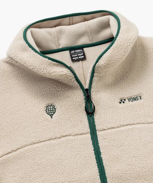 Yonex Unisex Warm-Up Jacket 51074 Light Brown collar detail