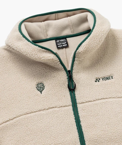Yonex Unisex Warm-Up Jacket 51074 Light Brown collar detail