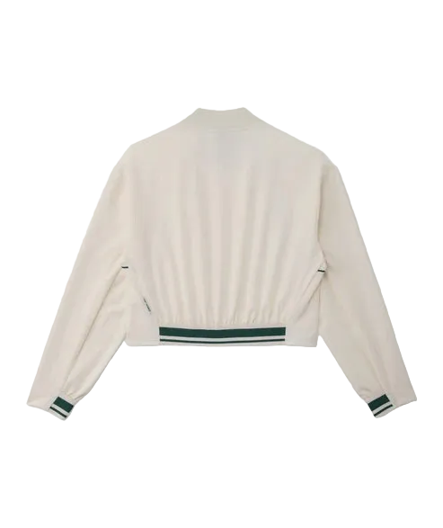 Yonex Women's Warm-Up Jacket 58121 Pearl Beige back view