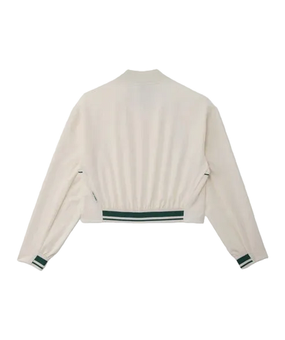 Yonex Women's Warm-Up Jacket 58121 Pearl Beige back view