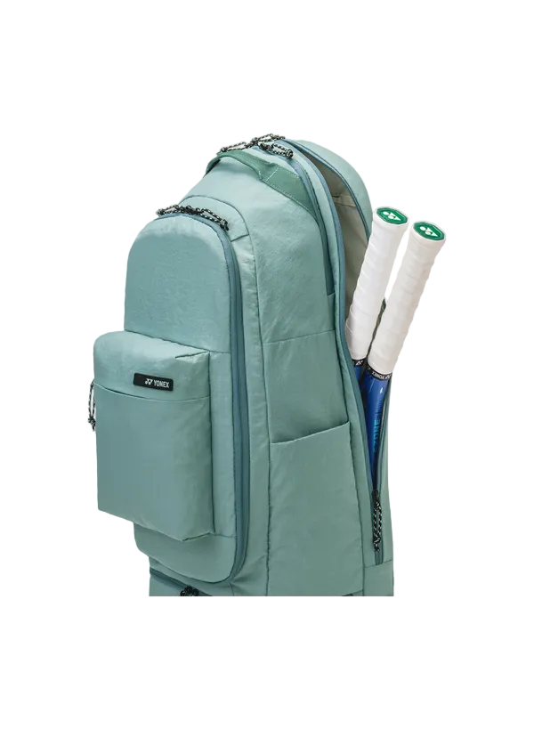 Yonex Compact Racquet Backpack Smoke Mint racquet compartment