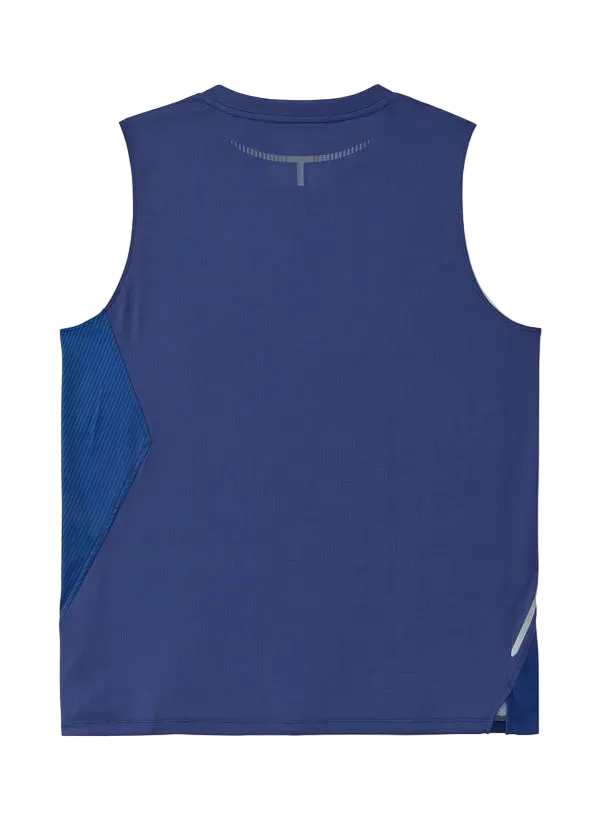 Yonex Men's Sleeveless Top 10798 Dark Blue back view