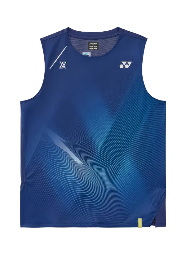 Yonex Men's Sleeveless Top 10798 Dark Blue front view