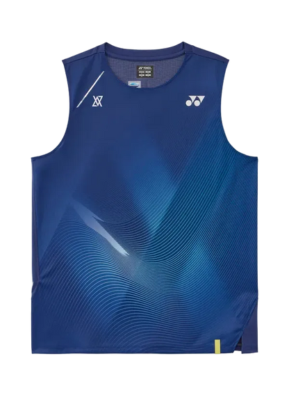 Yonex Men's Sleeveless Top 10798 Dark Blue front view