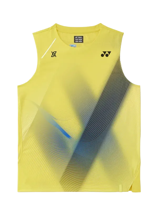 Yonex Men's Sleeveless Top 10798 Laser Yellow front view