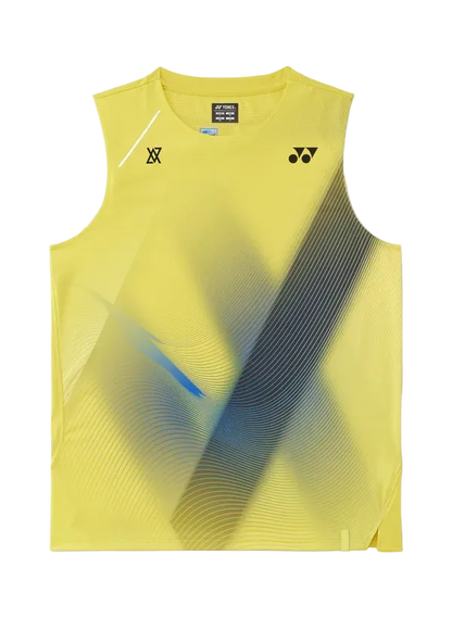 Yonex Men's Sleeveless Top 10798 Laser Yellow front view