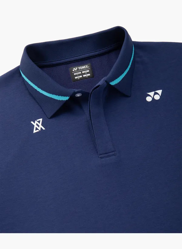 Yonex Unisex Polo Shirt 10819 Dark Blue VA Edition collar detail