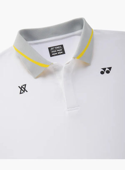 Yonex Unisex Polo Shirt 10819 White VA Edition collar detail