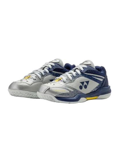 Yonex Badminton Shoe Power Cushion 65 Junior (Silver/Navy) - VA Edition - Nexus Badminton