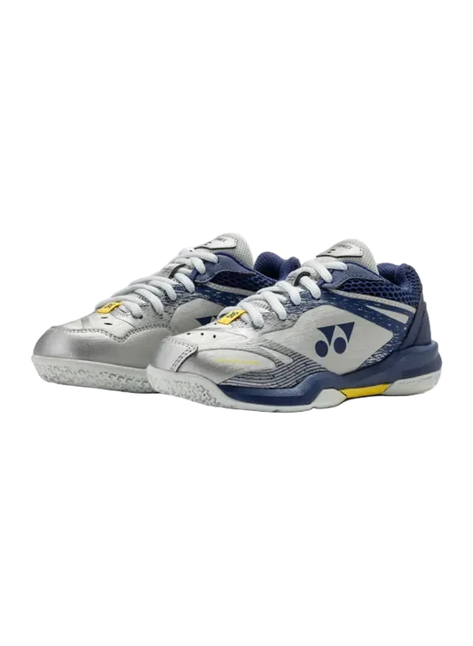 Yonex Badminton Shoe Power Cushion 65 Junior (Silver/Navy) - VA Edition - Nexus Badminton