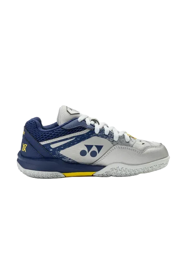 Yonex Badminton Shoe Power Cushion 65 Junior (Silver/Navy) - VA Edition - Nexus Badminton