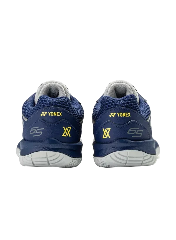 Yonex Badminton Shoe Power Cushion 65 Junior (Silver/Navy) - VA Edition - Nexus Badminton