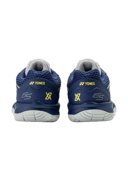Yonex Badminton Shoe Power Cushion 65 Junior (Silver/Navy) - VA Edition - Nexus Badminton