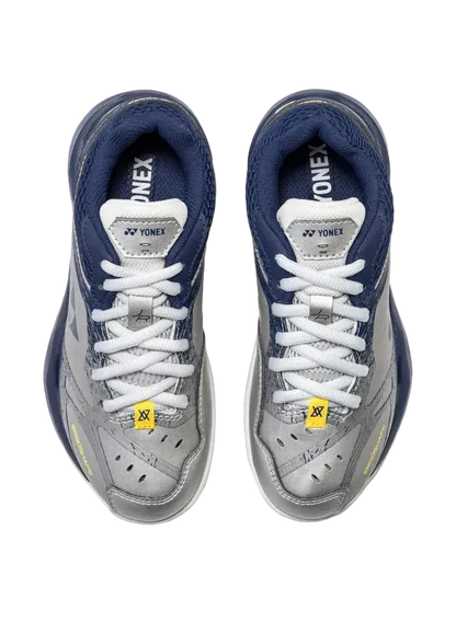 Yonex Badminton Shoe Power Cushion 65 Junior (Silver/Navy) - VA Edition - Nexus Badminton