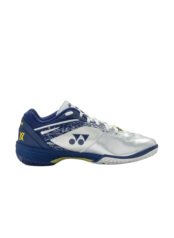 Yonex Badminton Shoe Power Cushion 65Z Wide Unisex (Silver/Navy) - VA Edition - Nexus Badminton