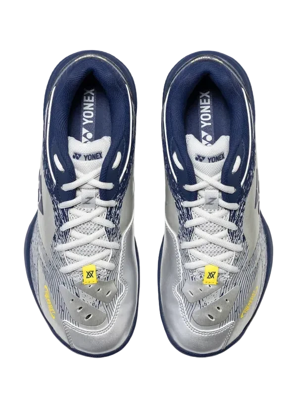 Yonex Badminton Shoe Power Cushion 65Z Wide Unisex (Silver/Navy) - VA Edition - Nexus Badminton