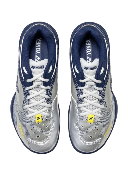 Yonex Badminton Shoe Power Cushion 65Z Wide Unisex (Silver/Navy) - VA Edition - Nexus Badminton