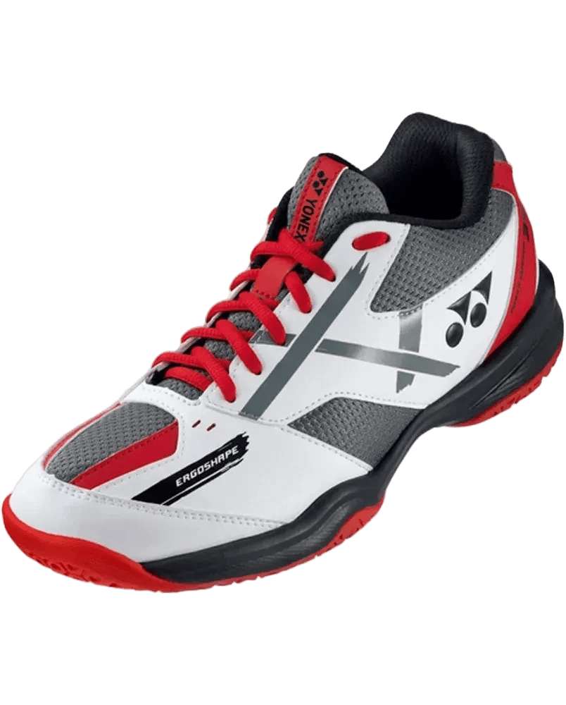 Yonex Badminton Shoe Power Cushion 39 Wide Unisex (White/Red) - Nexus Badminton