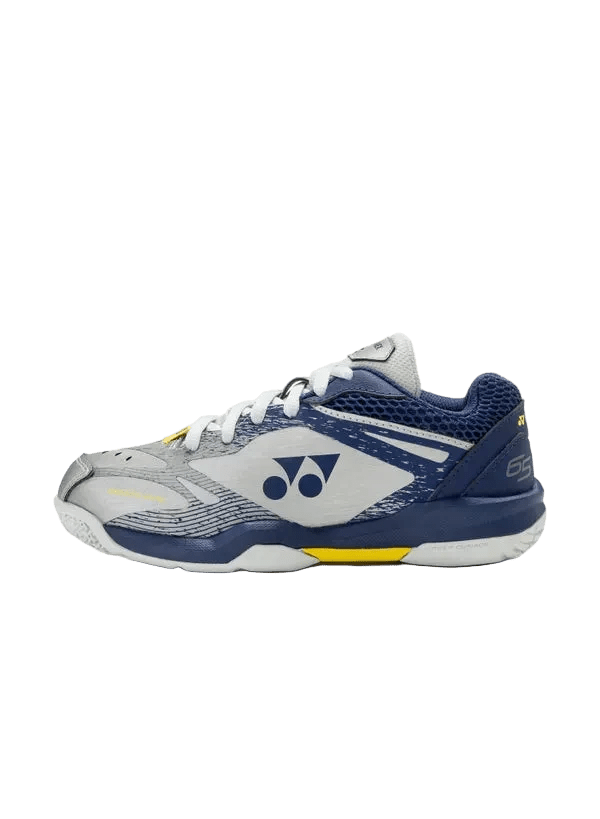 Yonex Badminton Shoe Power Cushion 65 Junior (Silver/Navy) - VA Edition - Nexus Badminton