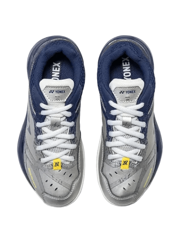 Yonex Badminton Shoe Power Cushion 65 Junior (Silver/Navy) - VA Edition - Nexus Badminton