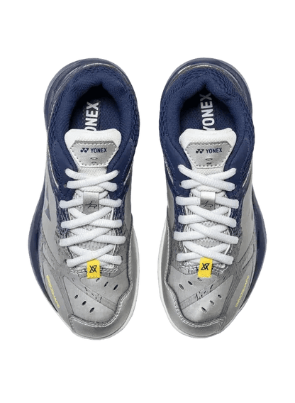 Yonex Badminton Shoe Power Cushion 65 Junior (Silver/Navy) - VA Edition - Nexus Badminton