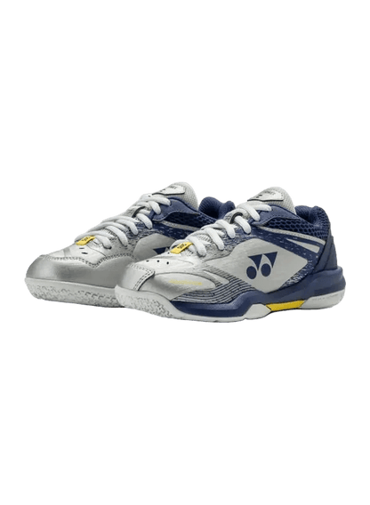 Yonex Badminton Shoe Power Cushion 65 Junior (Silver/Navy) - VA Edition - Nexus Badminton