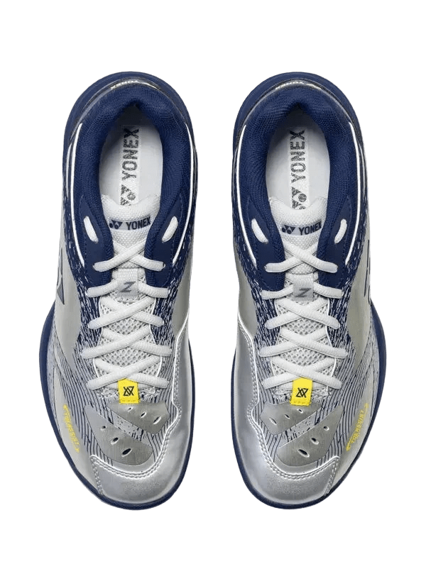 Yonex Badminton Shoe Power Cushion 65Z Slim Unisex (Silver/Navy) - VA Edition - Nexus Badminton